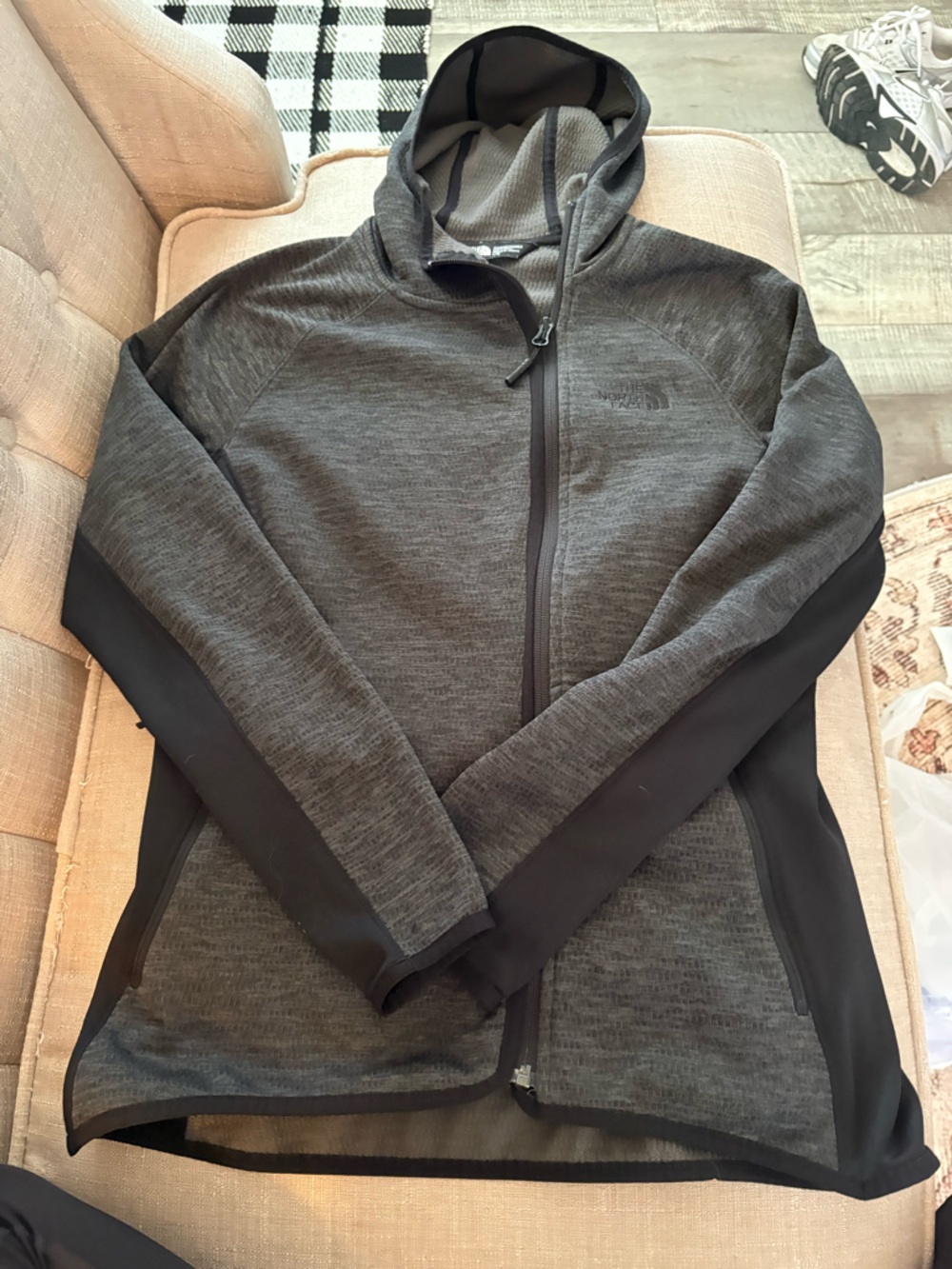 The North Face Women's Gray Fleece Jacket with Black Trim